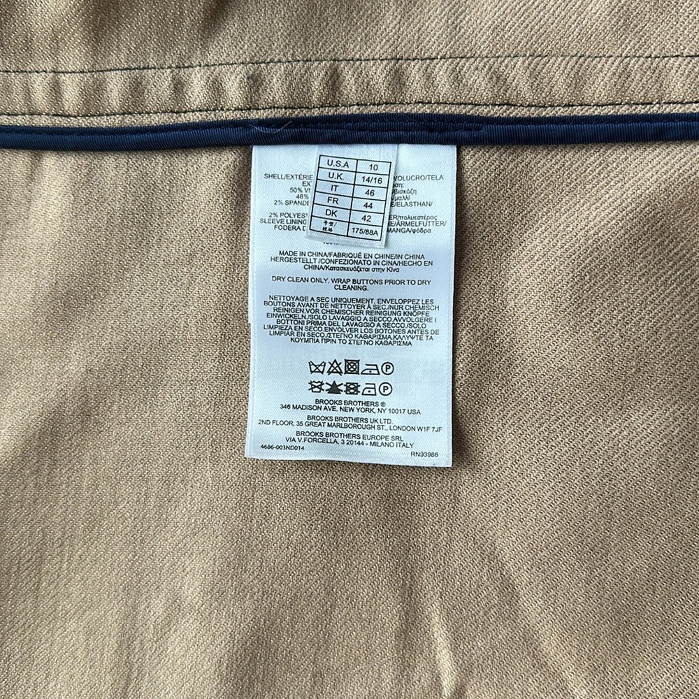 Brooks Brothers Plaid Light Jacket Wool Blend size 10 - Picture 3 of 10